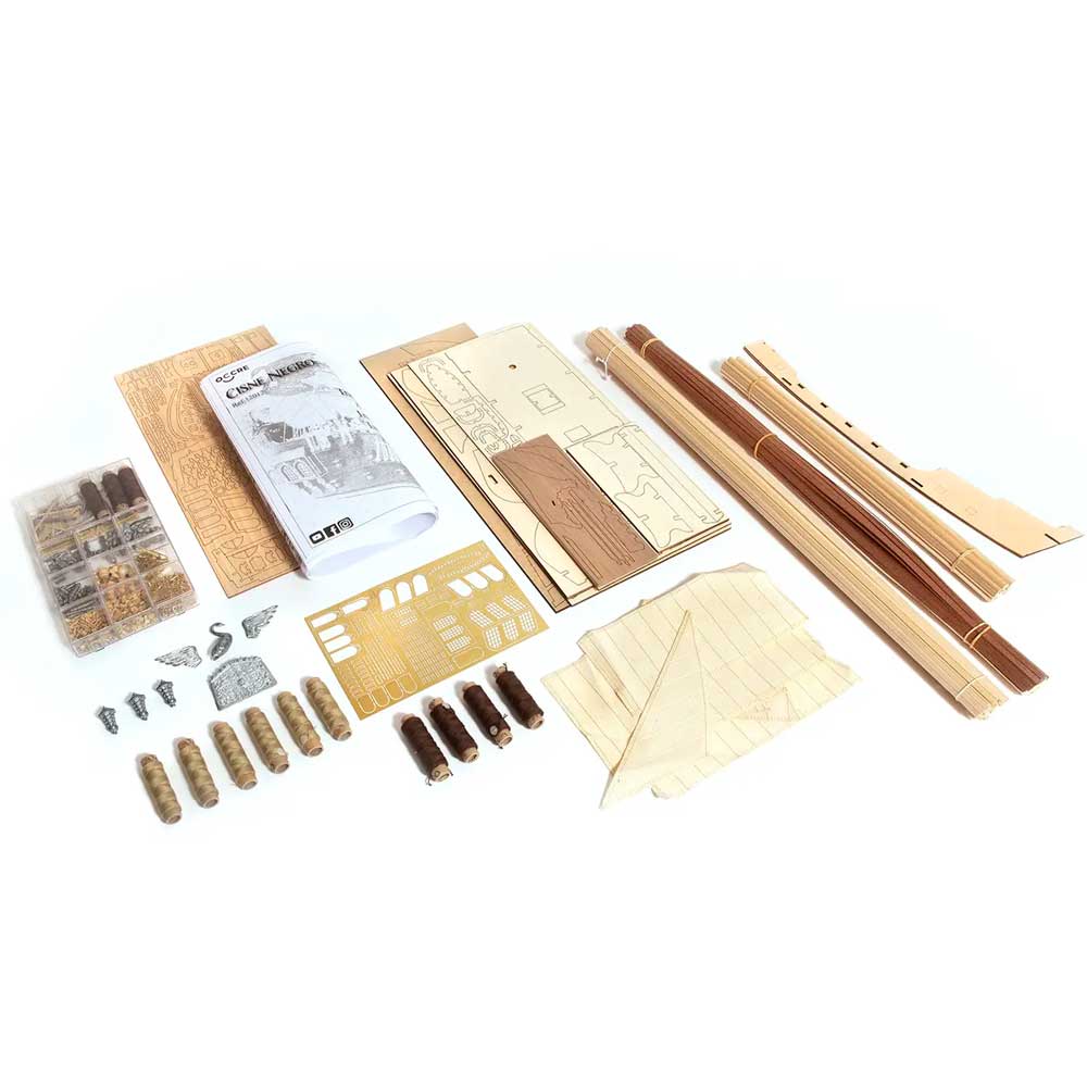 Black Swan Piratenschiff Holzbausatz 1:75