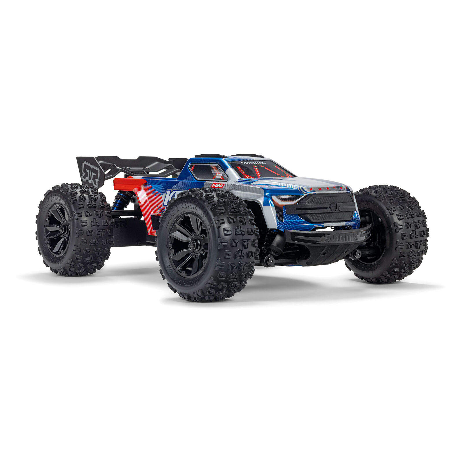 1/16 MINI KRATON 3S DSC 4X4 RTR Brushless Speed Truck (Inklusive Akku & Ladegerät), Rot/Blau