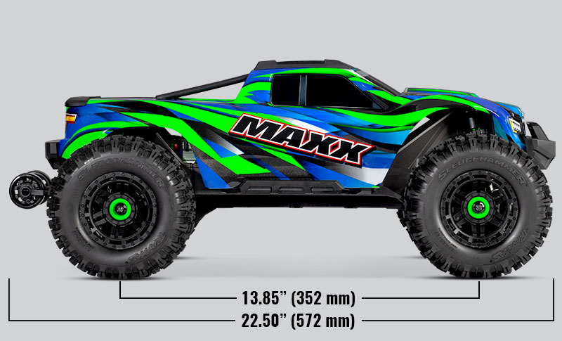 TRAXXAS MAXX 4x4 grün 1/10 Monster-Truck RTR Brushless, ohne Akku und Ladegerät