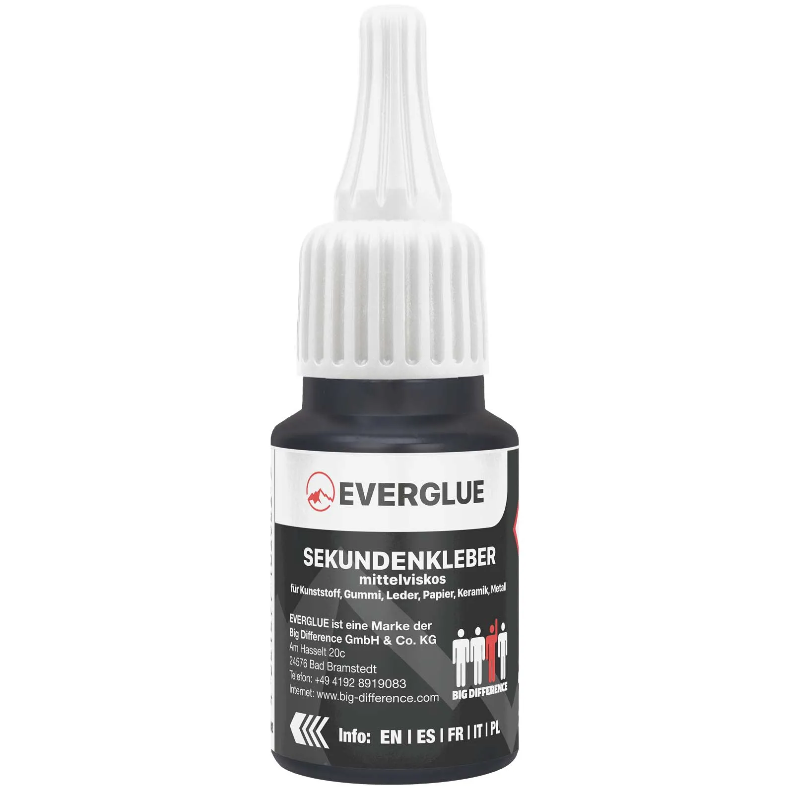 Everglue Sekundenkleber Cyanacrylat mittelviskos 20g Dosierflasche (mittelflüssig)