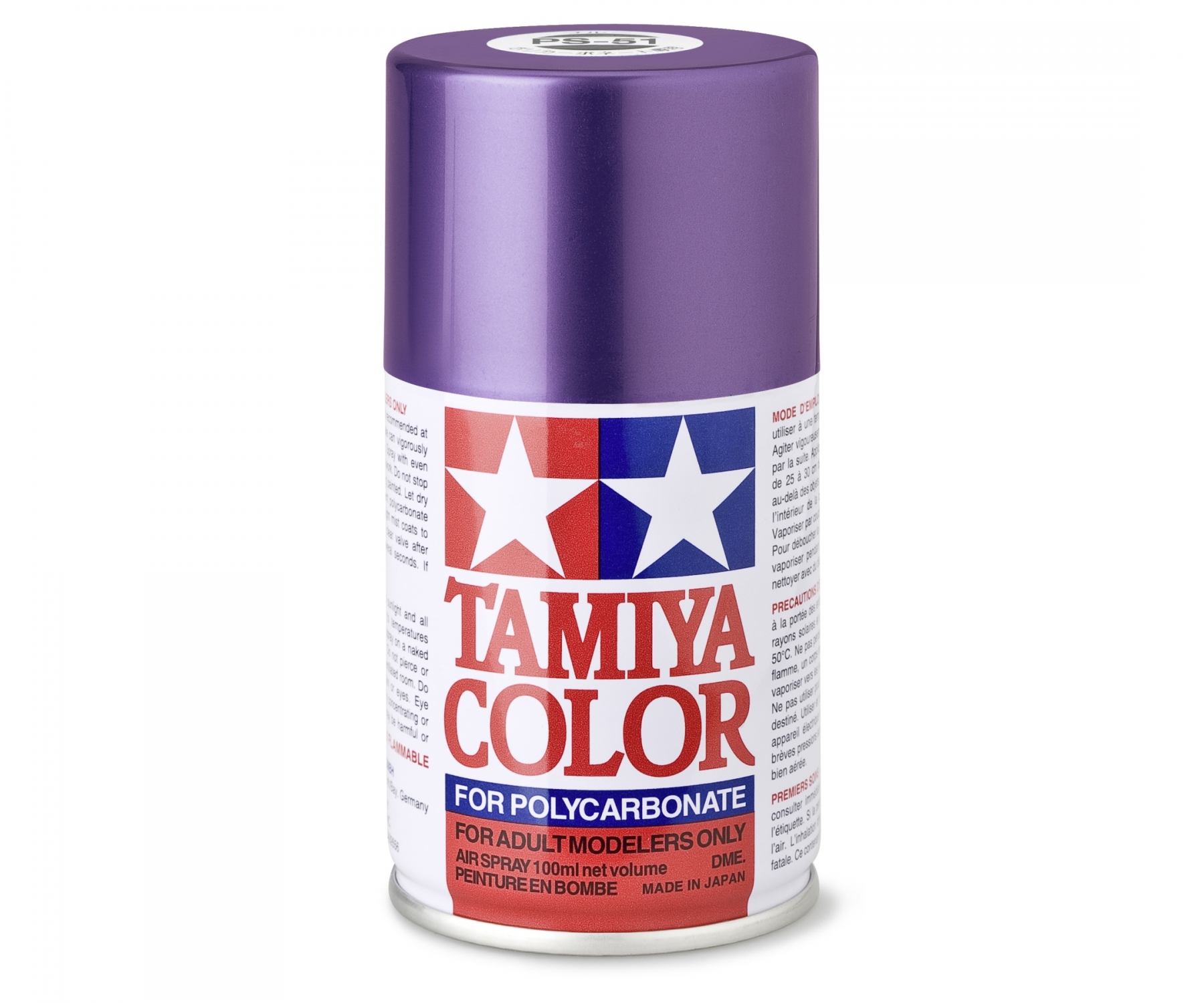Tamiya Color Lexanspray Aluminium, Purple PS-51 100 ml Spraydose (L=184,90€)