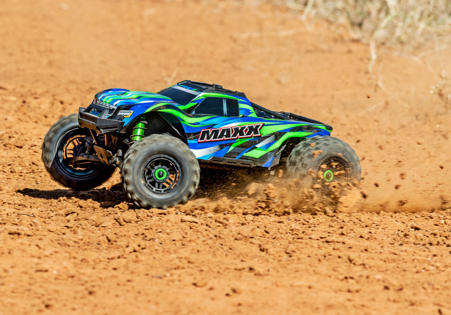 TRAXXAS MAXX 4x4 grün 1/10 Monster-Truck RTR Brushless, ohne Akku und Ladegerät