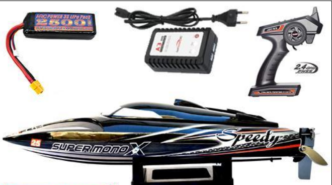 Super Mono X V2 - HRC COMBO - 11.1V 2500mAh 40C LiPo & AC Balance Ladegerät