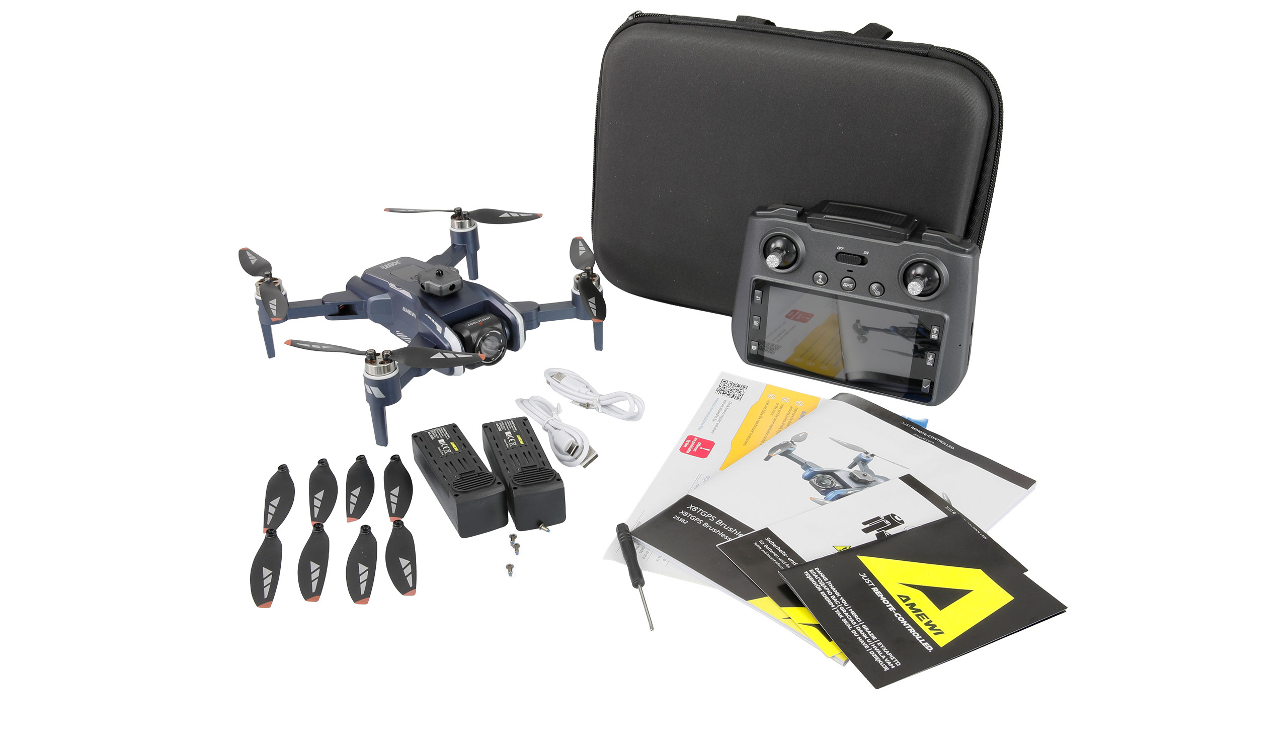AMXFlight X8TGPS Brushless-Drohne mit Kamera & LCD-Fernsteuerung 