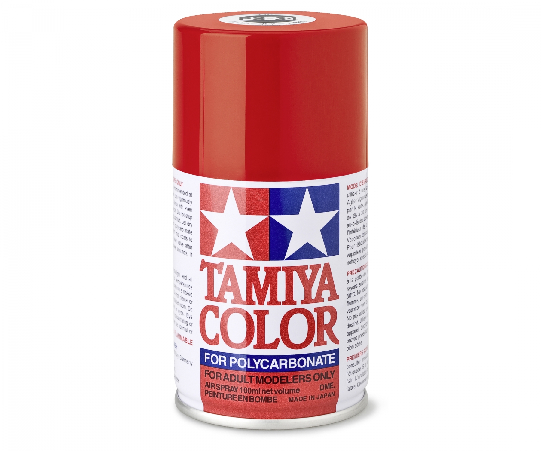 Tamiya Color Lexanspray Hell-Rot PS-34 100 ml Spraydose (L=109,90€)