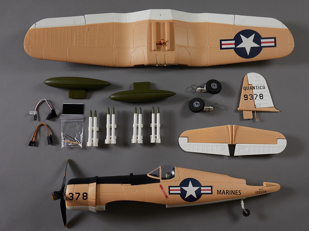 DERBEE F4U Corsair Warbird PNP gelb - 75cm 