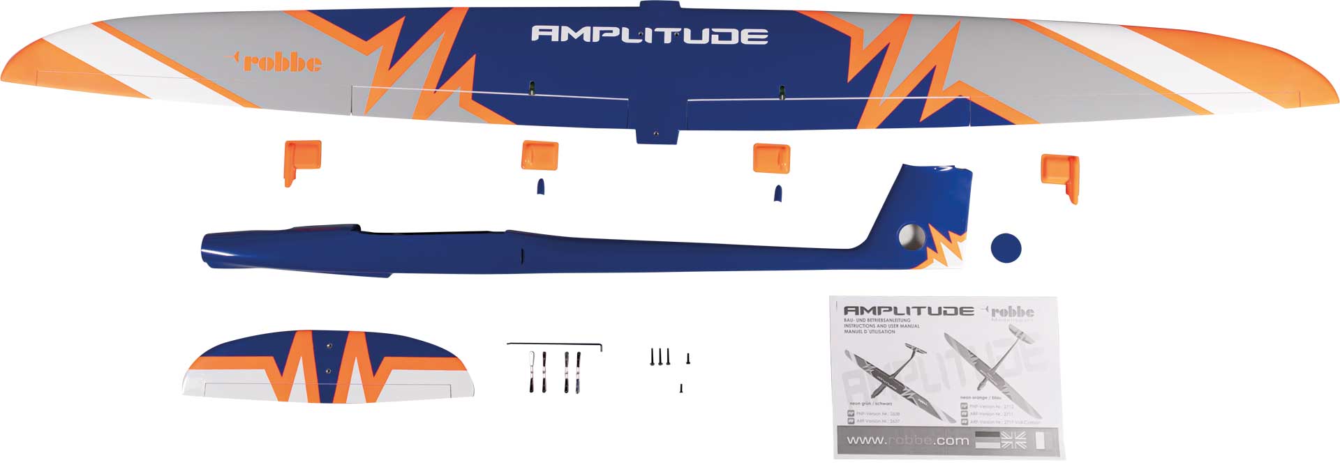 Robbe Modellsport Amplitude ARF Voll-GfK/CfK Hotliner Neon Orange/Blau 