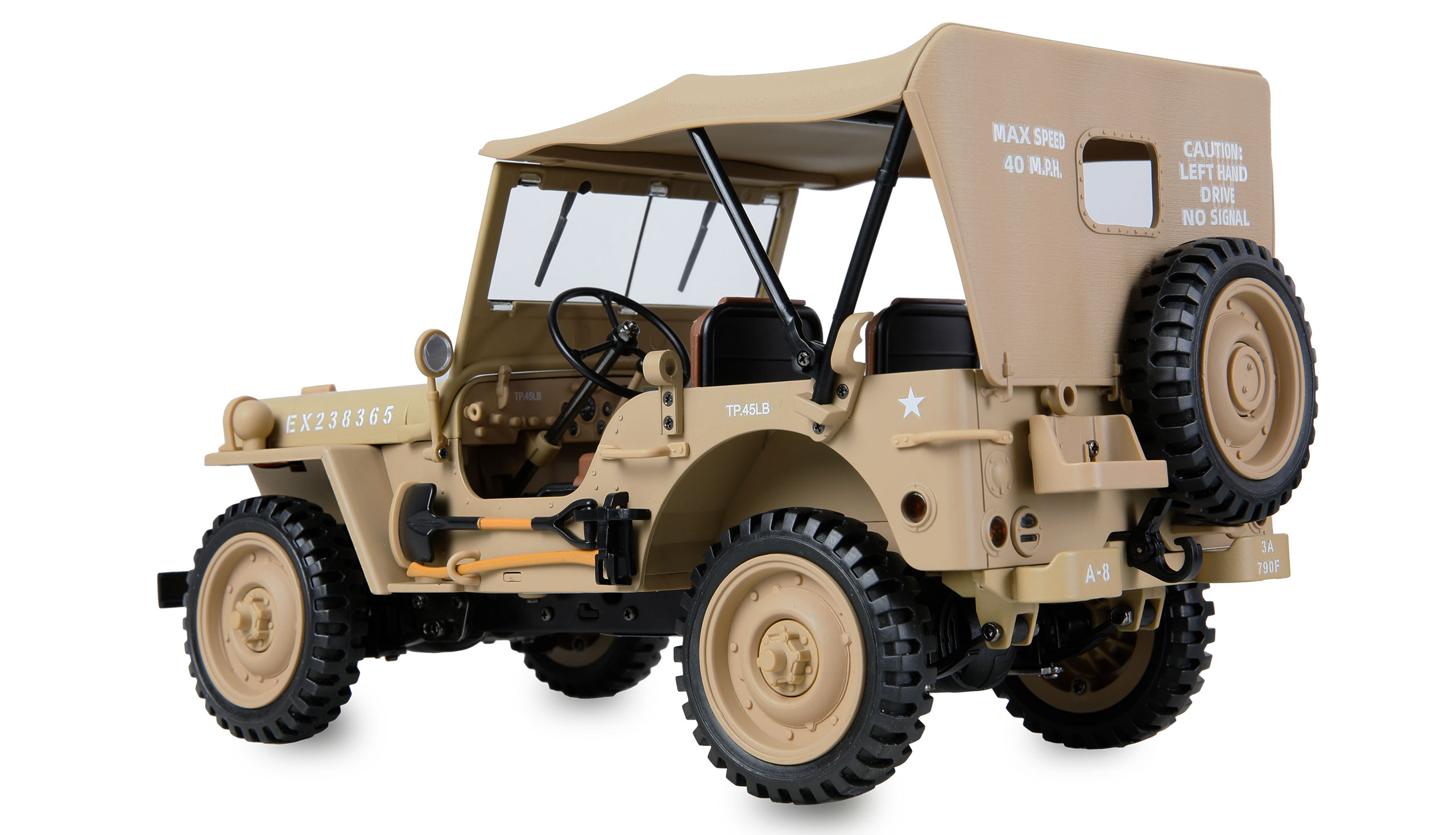 Jeep Willys MB Scale Crawler 4WD 1:14 RTR sand 