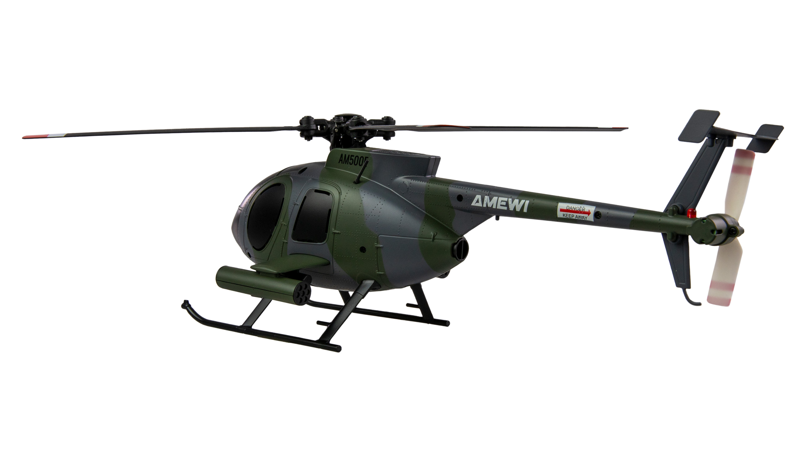 Hughes MD500 Helikopter Militär 4-Kanal 6G RTF grau 