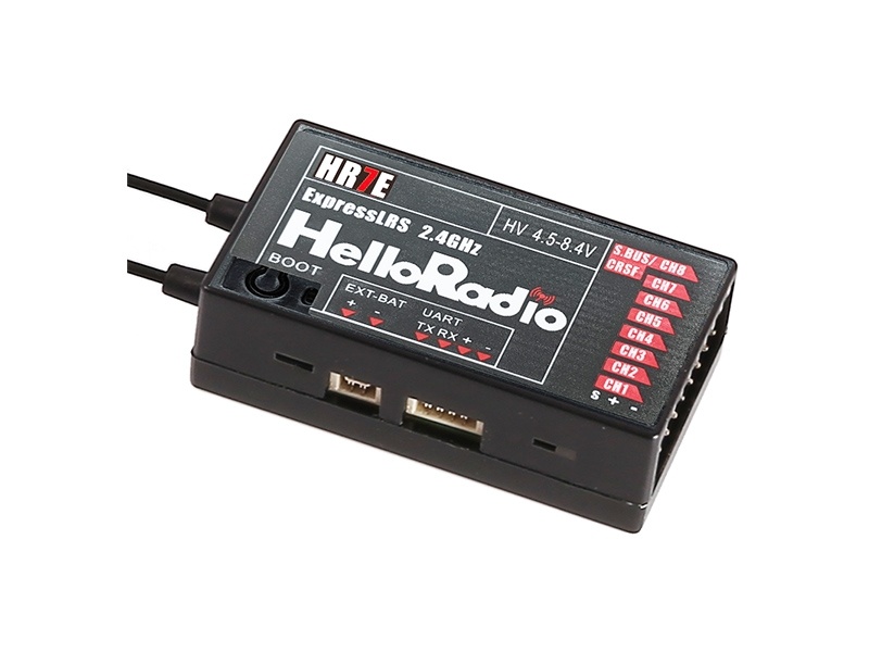 HelloRadio HR7E ELRS 2,4GHz Empfänger - 8 Kanäle schwarz 