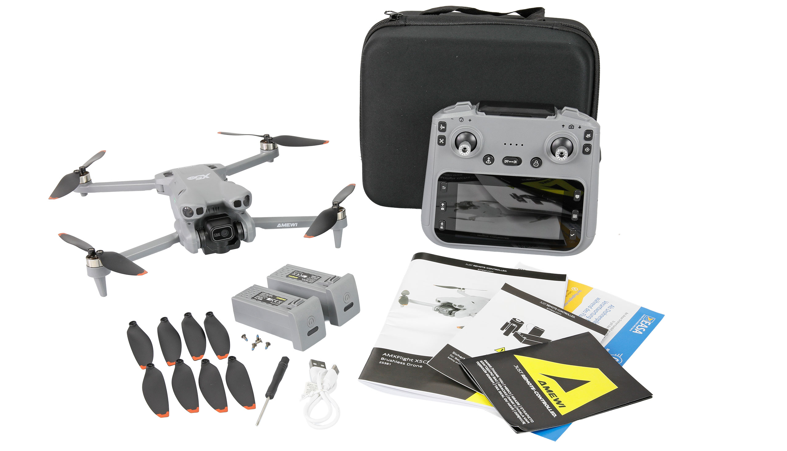 AMXFlight X5CPro Brushless-Drohne mit Kamera & LCD-Fernsteuerung