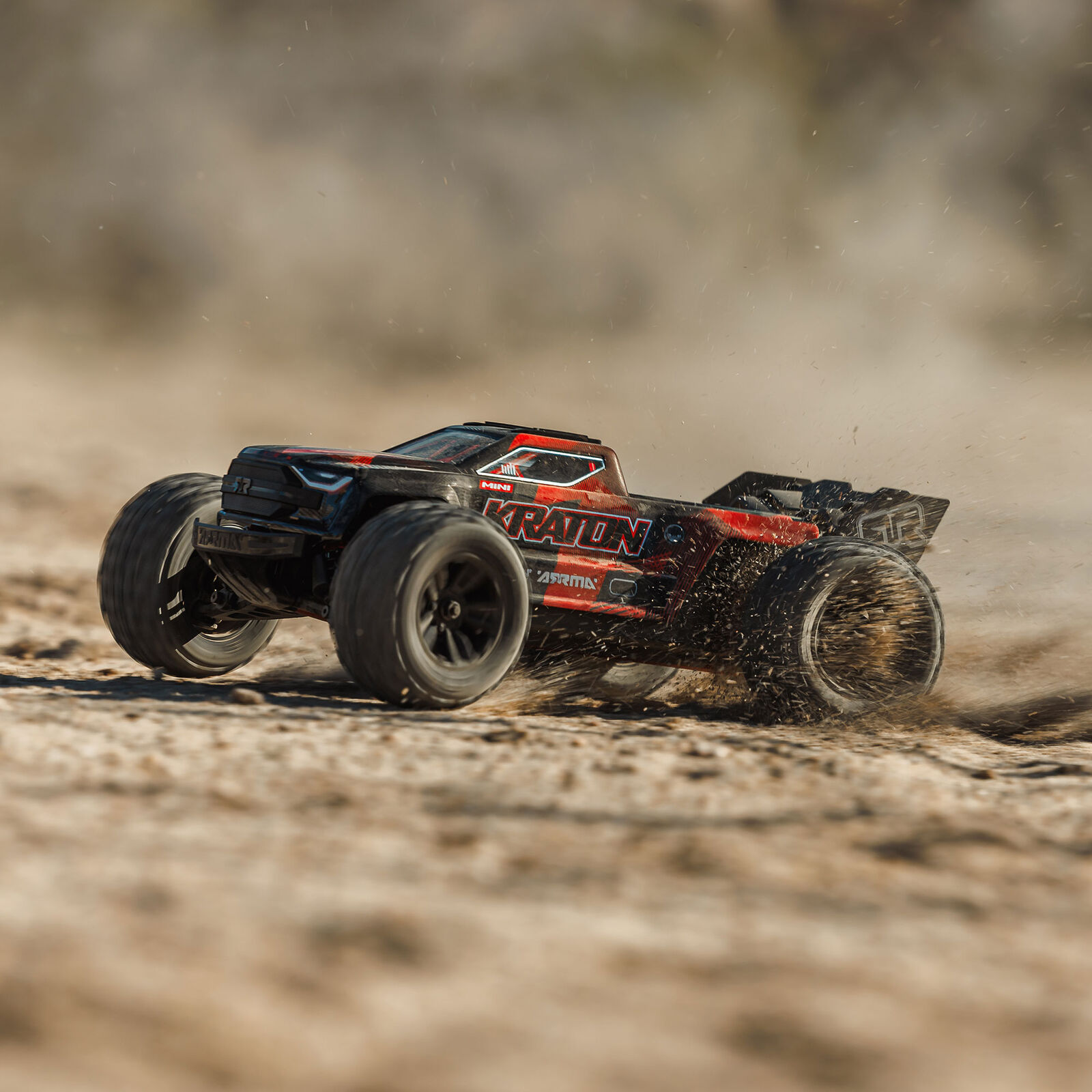 1/16 Mini KRATON 3S DSC 4X4 RTR Brushless Speed Truck, Schwarz/Rot