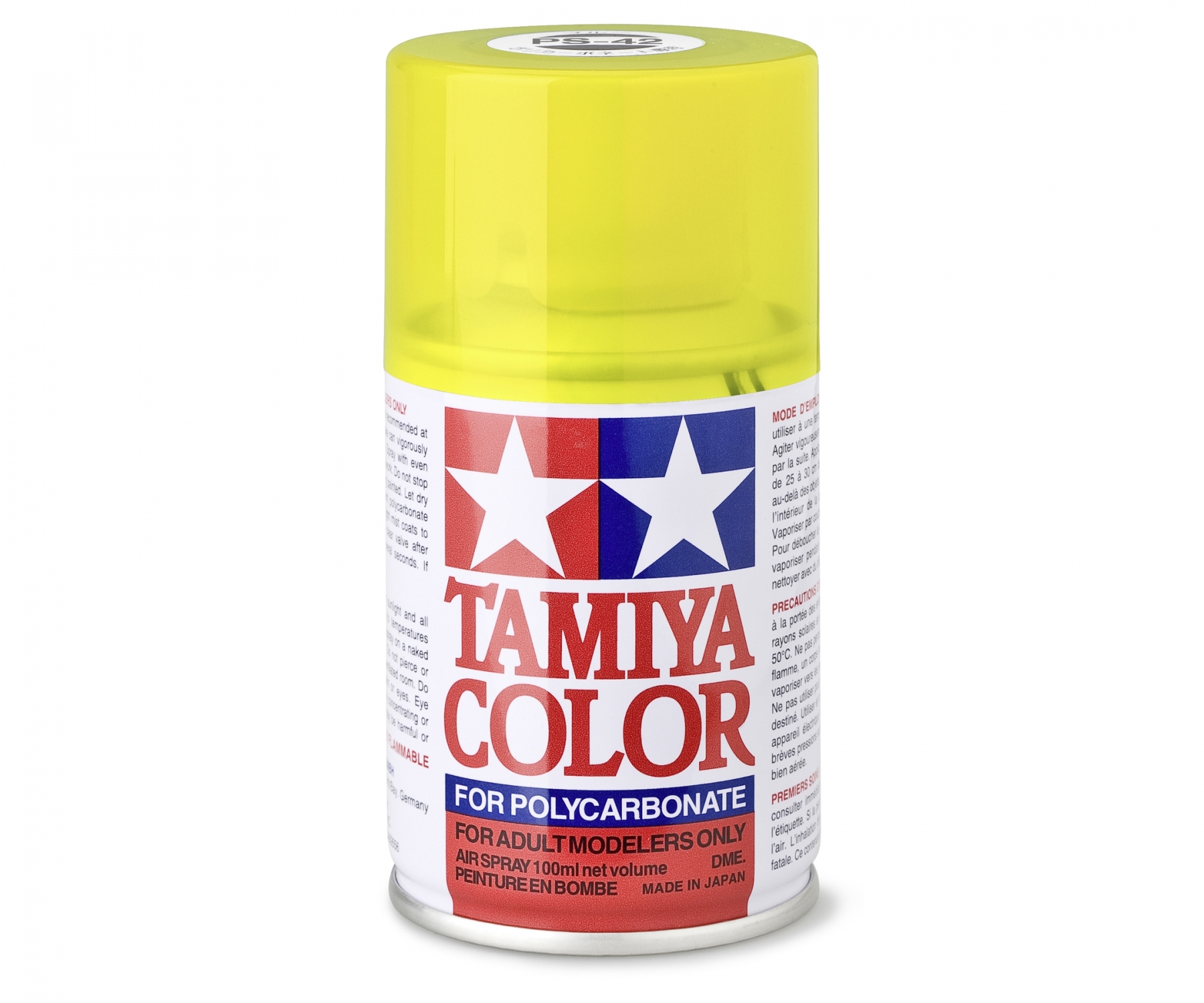 Tamiya Color Lexanspray Gelb (translucent)  PS-42 100 ml Spraydose (L 104,90€)