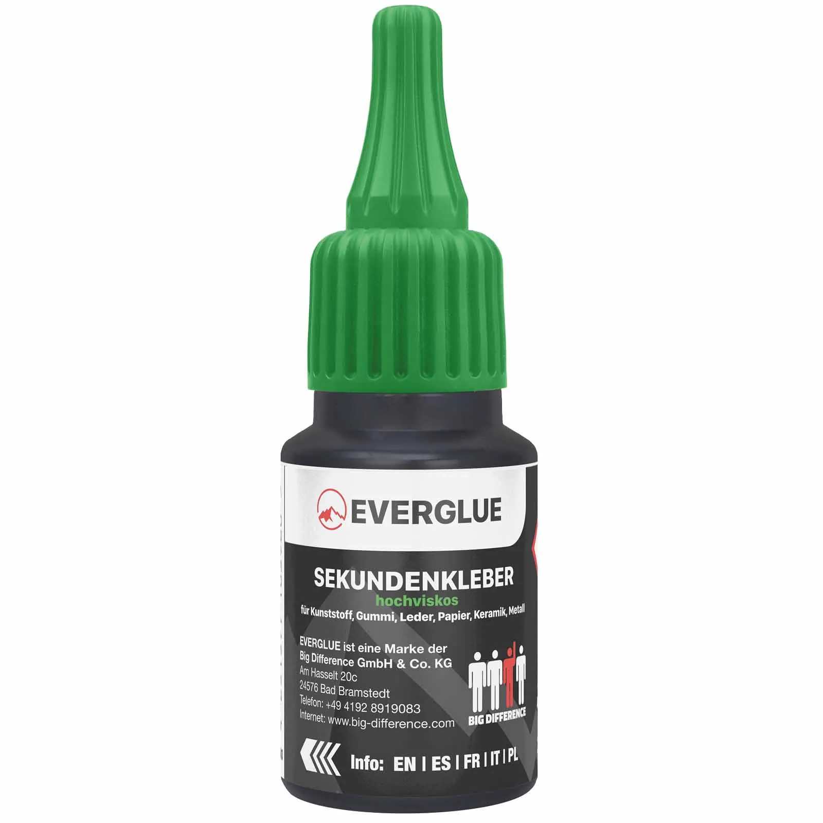 Everglue Sekundenkleber Cyanacrylat hochviskos 20g Dosierflasche (dickflüssig)