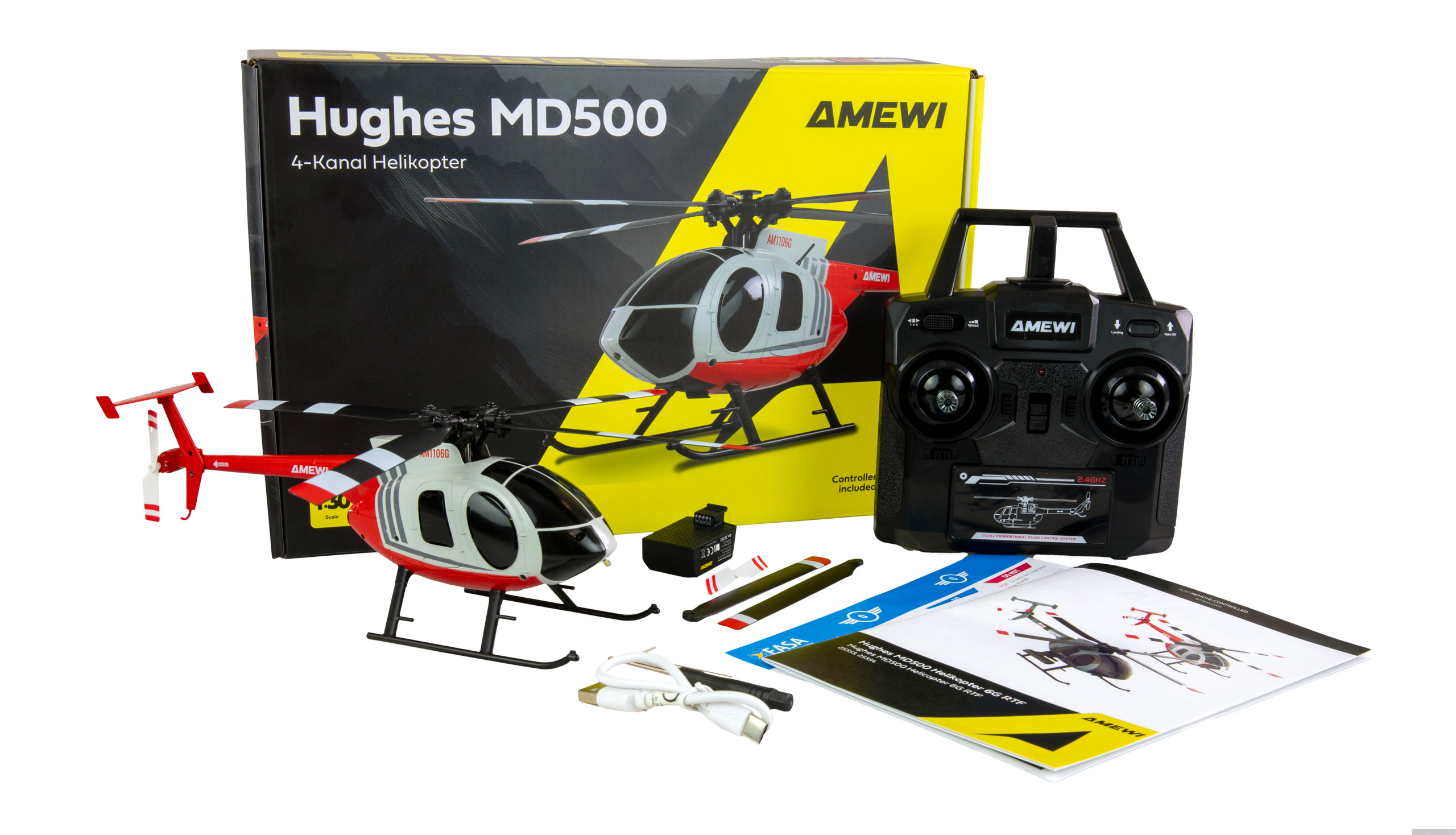 Hughes MD500 Helikopter Zivil 4-Kanal 6G RTF 