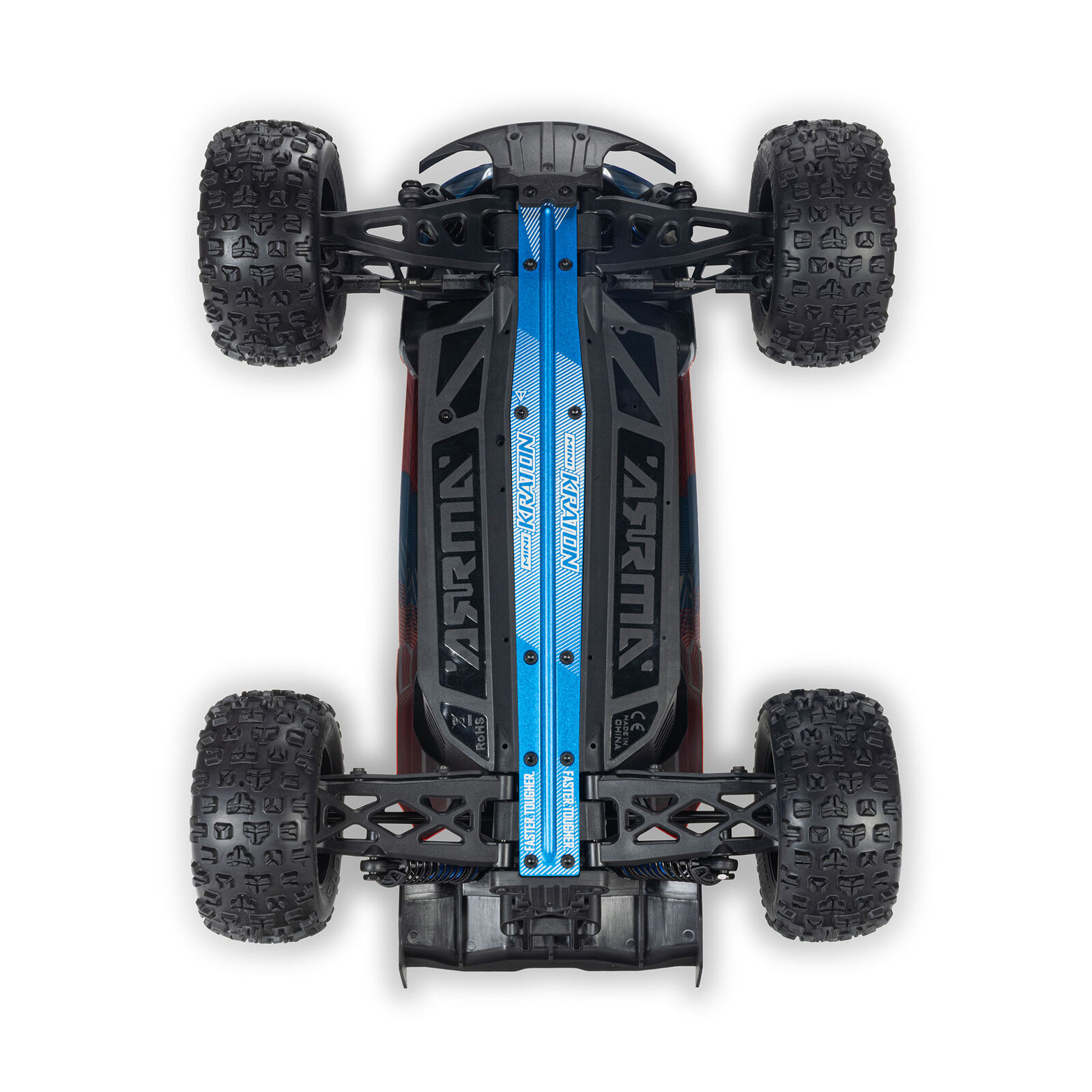 1/16 MINI KRATON 3S DSC 4X4 RTR Brushless Speed Truck (Inklusive Akku & Ladegerät), Rot/Blau