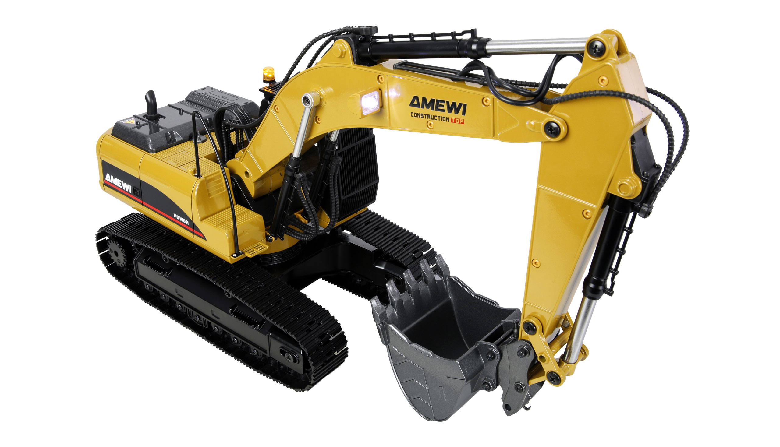 G705E Bagger Metall 1:14 RTR gelb 