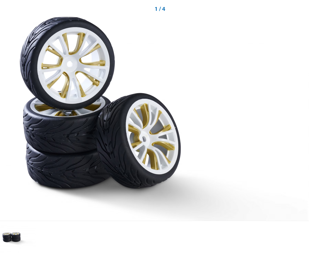 1:10 Räderset M-Design (4) weiß/gold