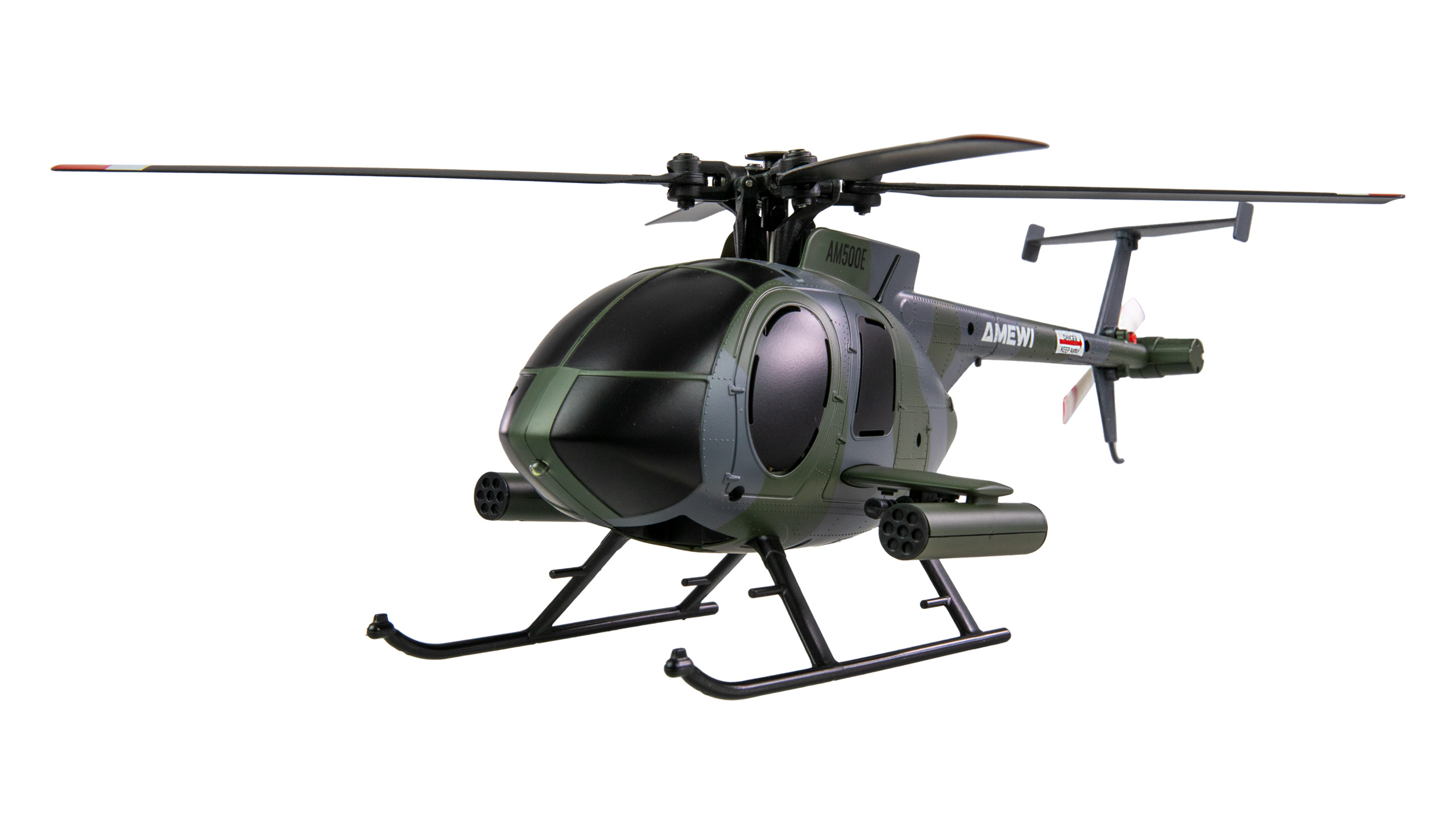 Hughes MD500 Helikopter Militär 4-Kanal 6G RTF grau 