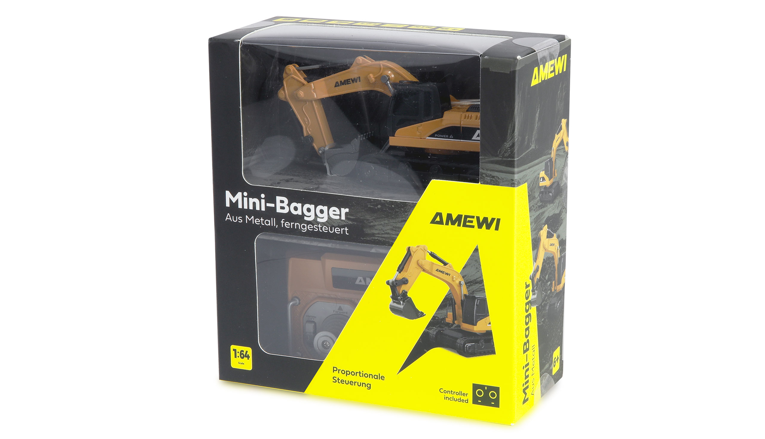 Mini-Bagger aus Metall proportional 8-Kanal 1:64 RTR 