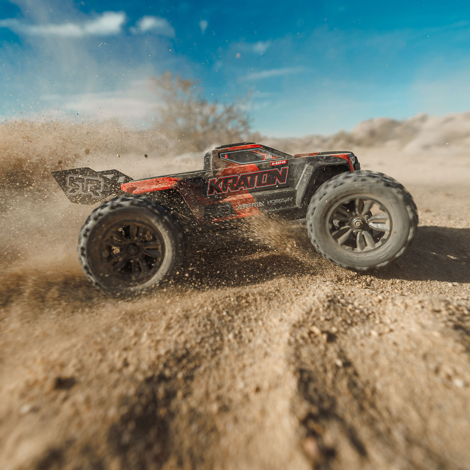 1/16 Mini KRATON 3S DSC 4X4 RTR Brushless Speed Truck, Schwarz/Rot
