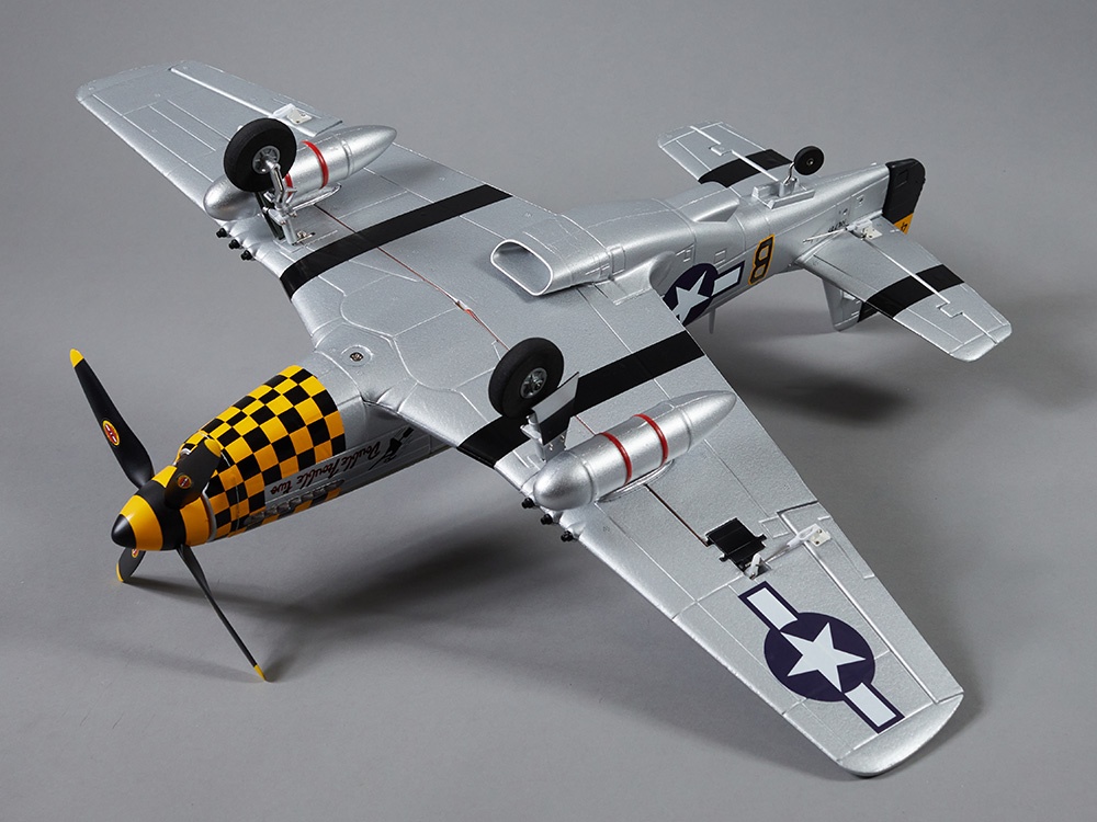 DERBEE P-51D Mustang Warbird PNP gelb - 75cm 