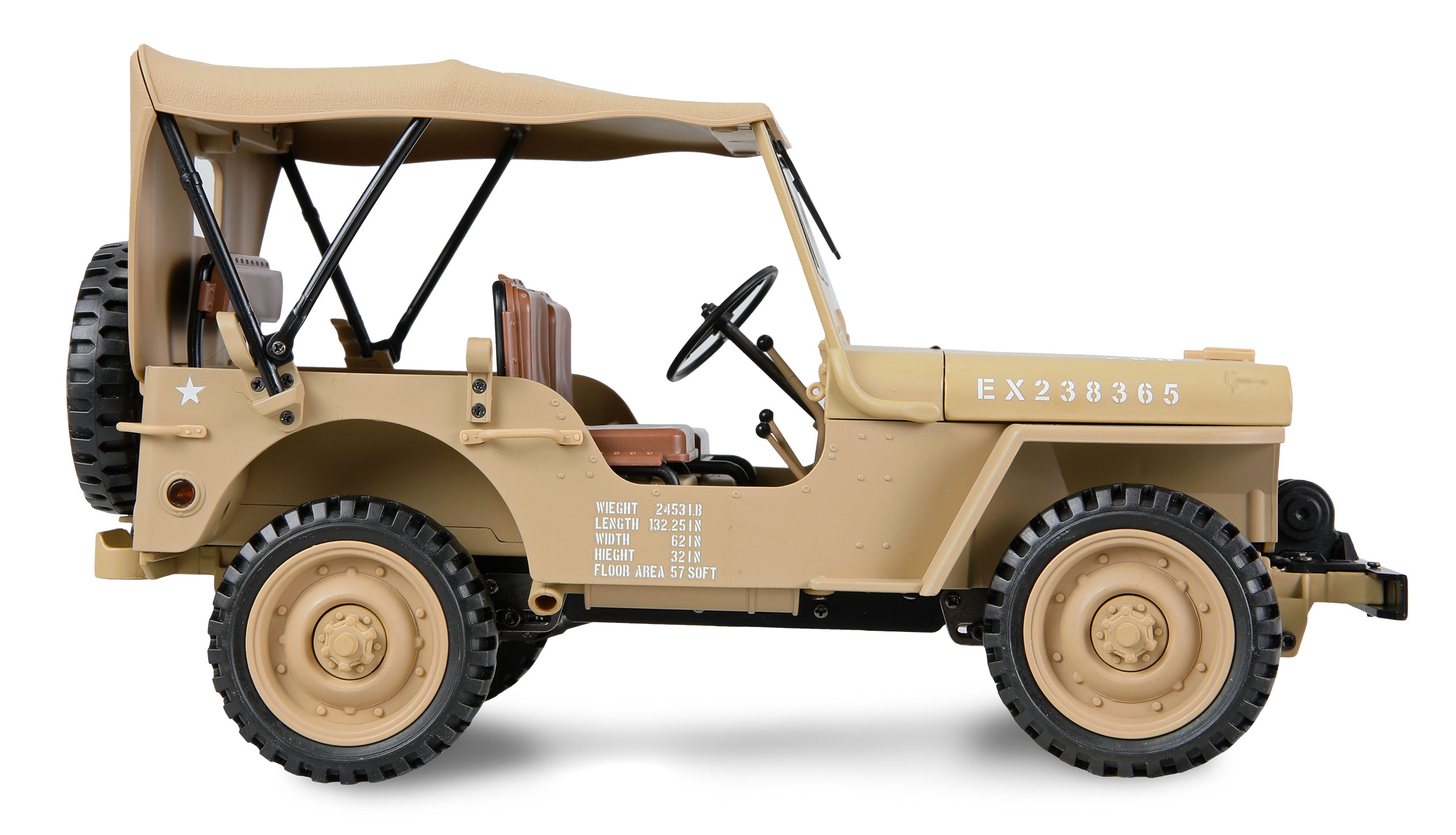 Jeep Willys MB Scale Crawler 4WD 1:14 RTR sand 