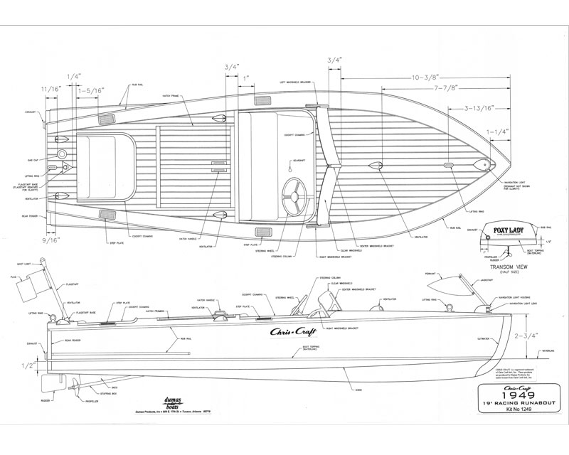Chris-Craft Racer 1949 RC Bausatz