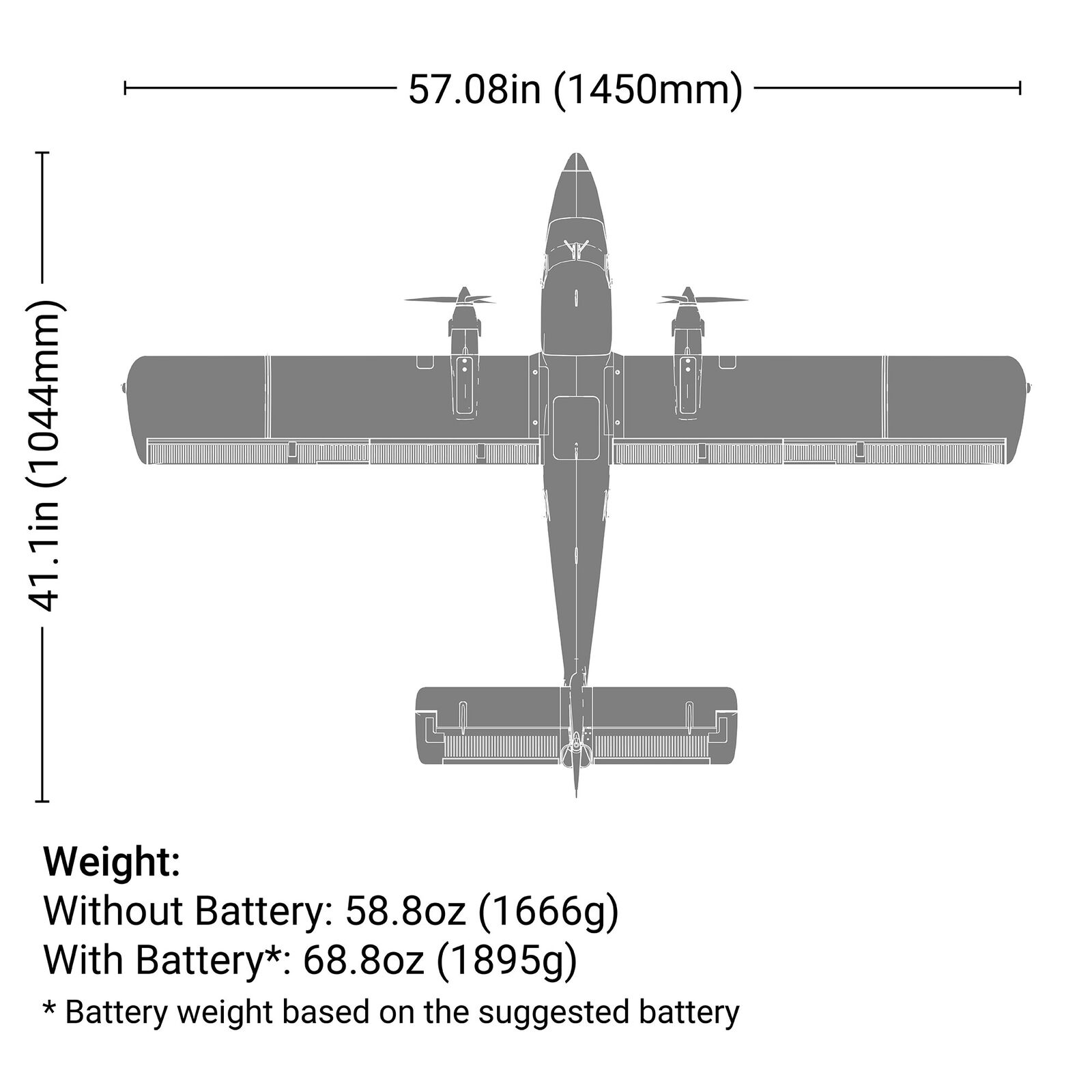 DHC-6 Twin Otter 1.4m BNF Basic with AS3X+ and SAFE Select