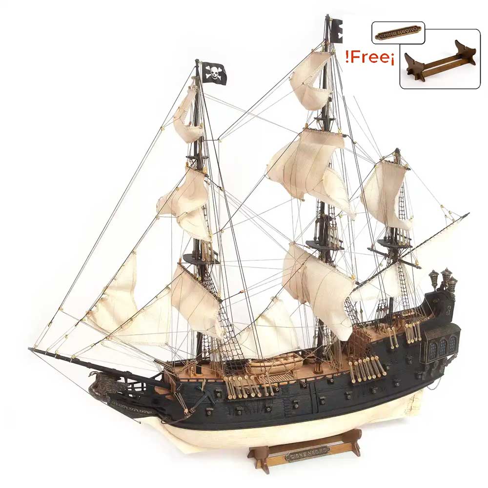 Black Swan Piratenschiff Holzbausatz 1:75