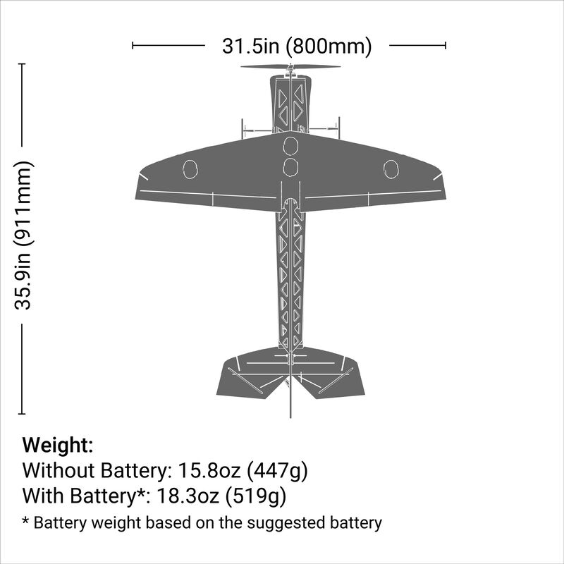 4-Site 3D FF (Flat Foamy) 800mm BNF Basic with AS3X+ and SAFE Select